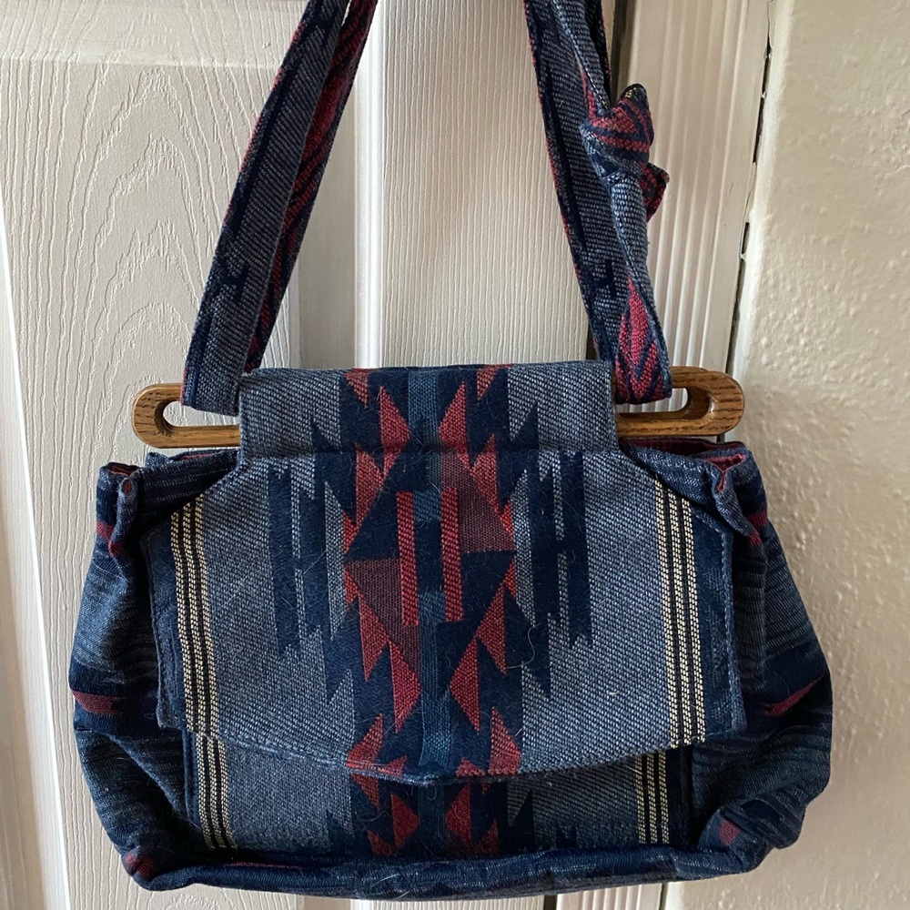 Vintage Denim Patterned Women's Bag